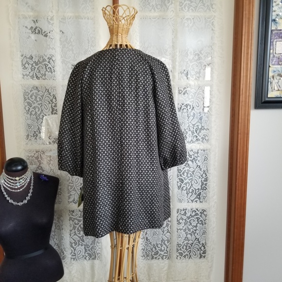 Macy Black & Gold Button Jacket Blazer Size 8 NWT - Picture 2 of 8